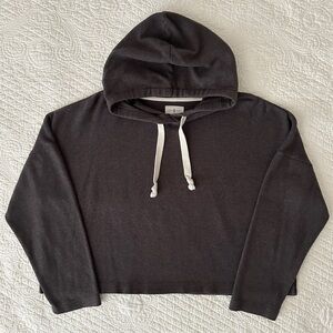 Lou & Grey Women's Cropped Fleece Hoodie Sweatshirt Pullover Medium